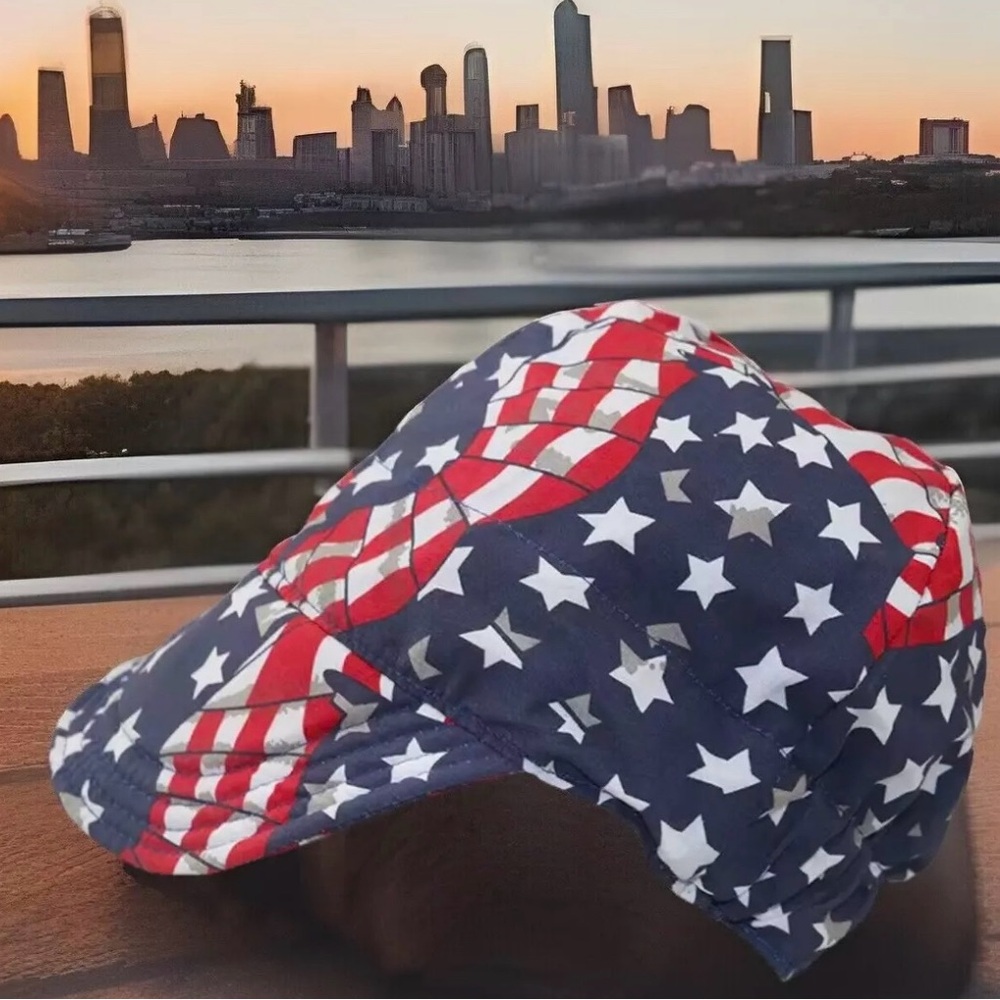 Sweat Absorption and Flame Resistant WELDING CAP in USA Flag Print - NWT